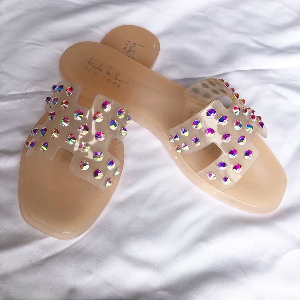 Nicole Miller Sandals with Iridescent Accents